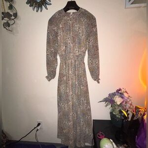 Floral Long Sleeve Maxi Dress